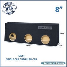 Single Cab / Regular Cab 8" Triple Sealed Sub Box Sub Enclosure Speaker Box