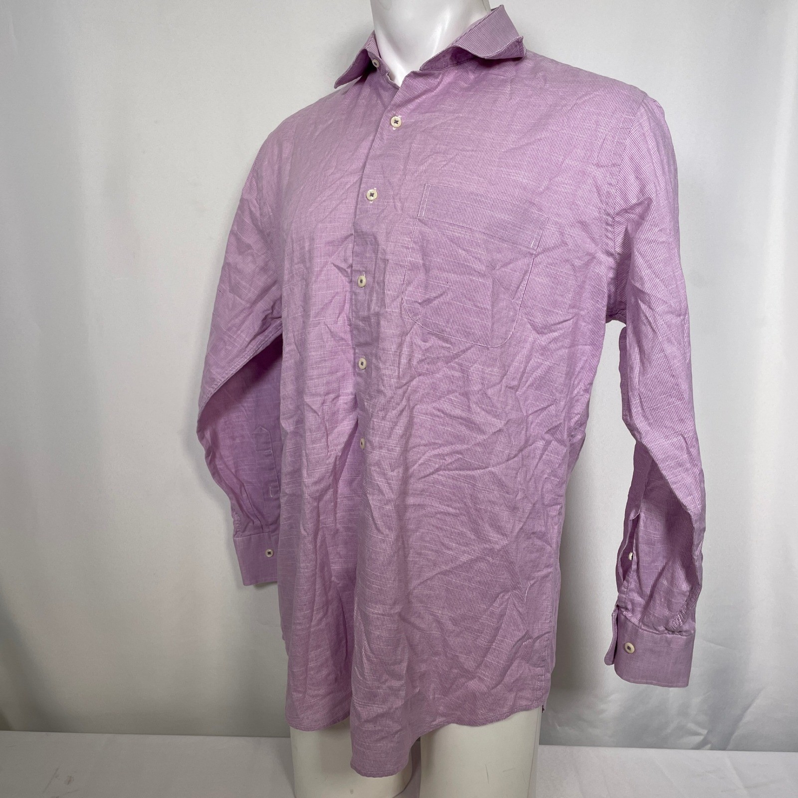 Peter Millar Button Down Lavender Gingham Check L… - image 6
