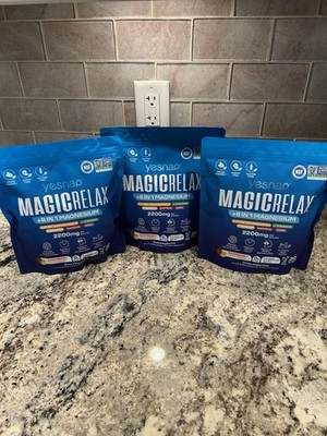 yesnap MagicRelax Magnesium 2200mg Raspberry Lemonade 30 Serv THREE PACK! 