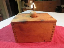 Primitive Wooden Butter Mold Carved Wood Designs Rectangular Box
