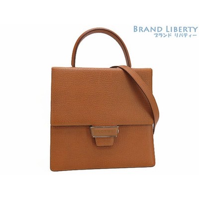 Loewe Vintage 2 Way Top Handle Bag Handbag Shoulder Brown Leather Used LIBR-0