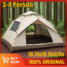 3-4 Person Pop Up Tents Waterproof Windproof Instant Tent for Camping Hiking New