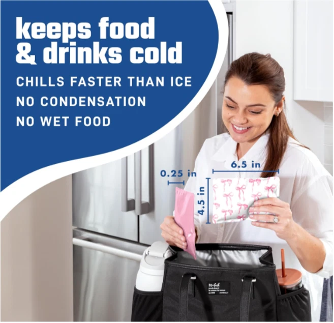 Fit & Fresh 2-Pack Soft Ice Packs for Lunch Bags, Reusable Freezer Packs - Image 4 of 4