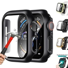 For Apple Watch SE/SE 2/SE 3 40/44mm Case Tempered Glass Screen Protector Cover
