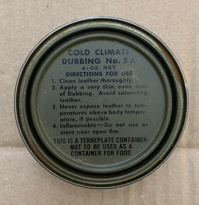 #ad Original WWII US Military Cold Climate Shoe Dubbing Can $14.99
