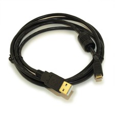6ft USB 2.0 Type A Male to Micro-B 5-Pin Cable 24AWG w/ Ferrites
