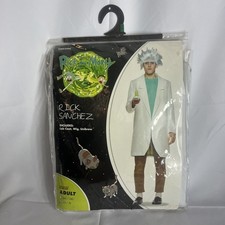 Rick and Morty Rick Sanchez costume Adult Large/XL Halloween Coat Wig Spirit