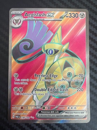 Pokemon TCG Aegislash ex 230/182 Sv04: Paradox Rift Holo NM