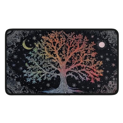 Tree of Life Door Mat Indoor Outdoor Entrance Floor Mats Non-Slip Washable De...