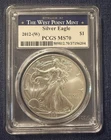 2012-(W) American Silver Eagle — PCGS MS70 | Struck at The West Point Mint