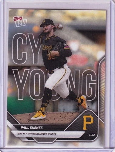 2025 Topps NOW Paul Skenes NL Cy Young Award Winner Pirates MLB Card # OS-4