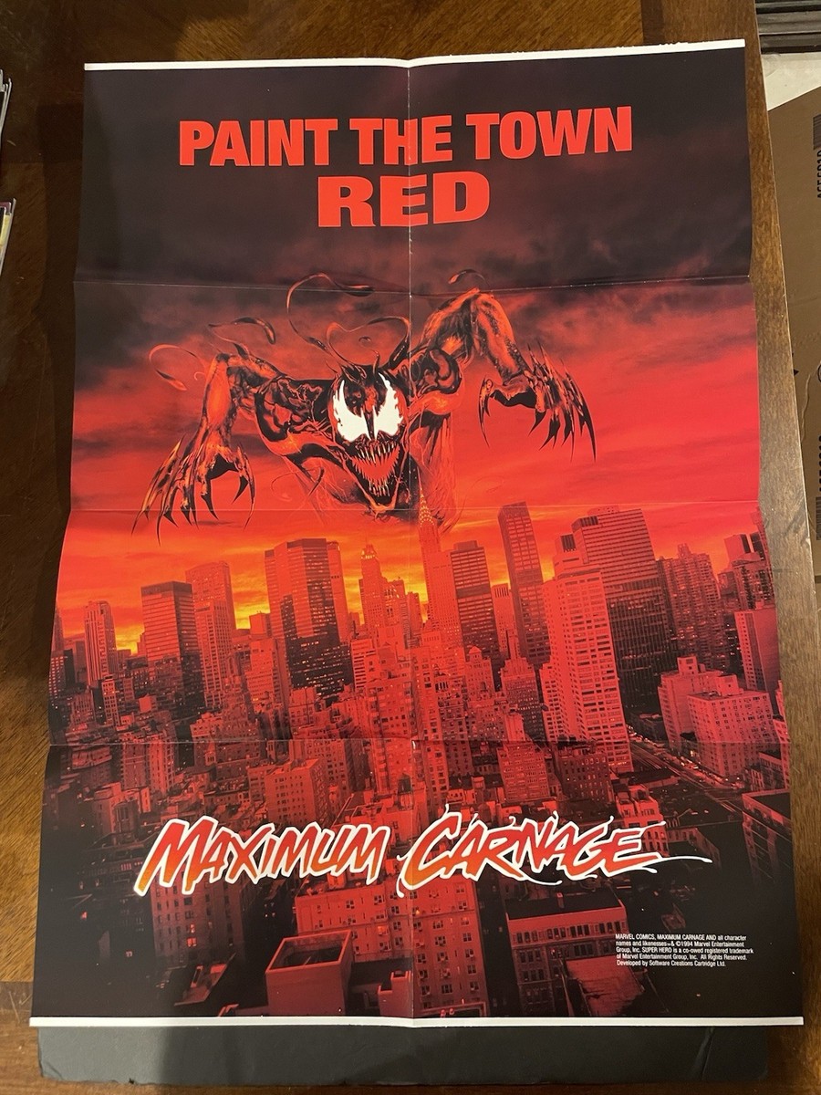 Spiderman Maximum Carnage Mortal Kombat 2 Promo Poster 21x29 | eBay