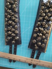 Dancing Bells-24 brass bells Leather Ankle 8", Buckle Strap 3" Kids/Teen, M-L