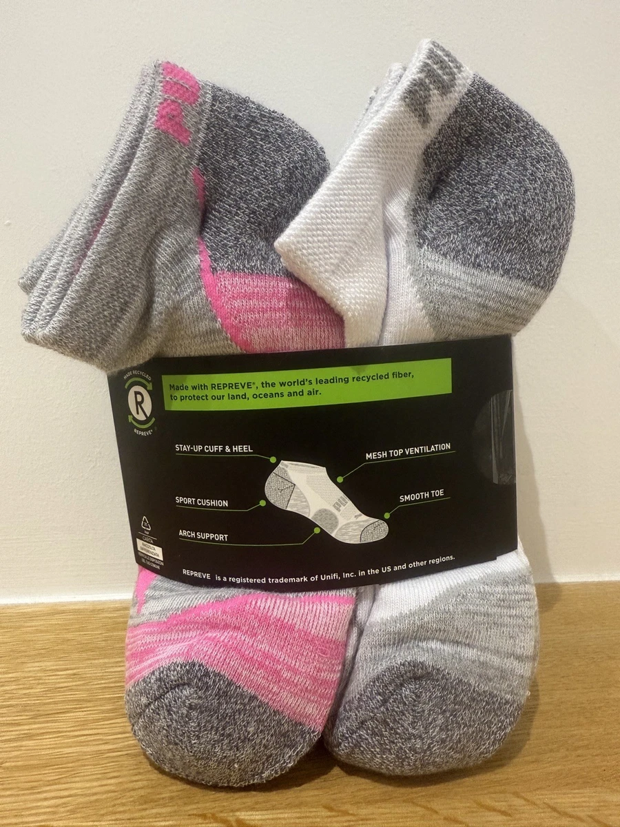 Puma Repreve 12 Pairs Women’s Low Cut Socks - Size UK 2.5-5 - Light Grey - New
