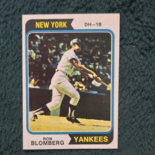 Topps 1974 Ron Blomberg #117 New York Yankees Baseball MLB Base Set