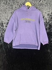 Vintage Levi Strauss & Co Hoodie Mens S/M Purple Embroidered Logo Spell Out