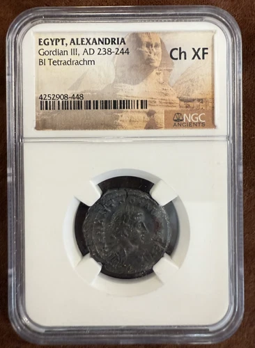 Egypt Alexandria, Gordian III, AD 238 - 244, BI Tetradrachm - NGC - Ch XF