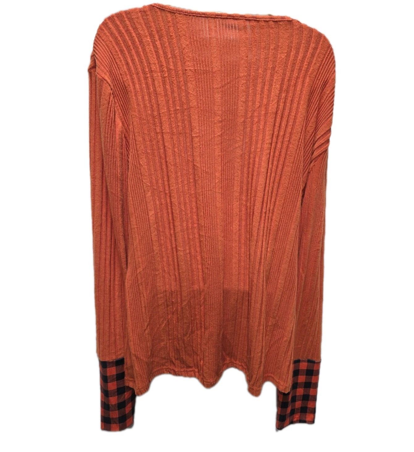 Autumn Patchwork Plaid Orange Black Asymmetrical … - image 6