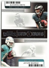 2021 Panini Contenders Round 1 Numbers DeVonta Smith Jaylen Waddle RC