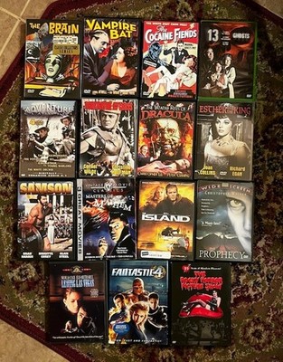 DVD Lot of 15 Assorted Movies Bulk Variety Drama Action Comedy Horror Sci-Fi