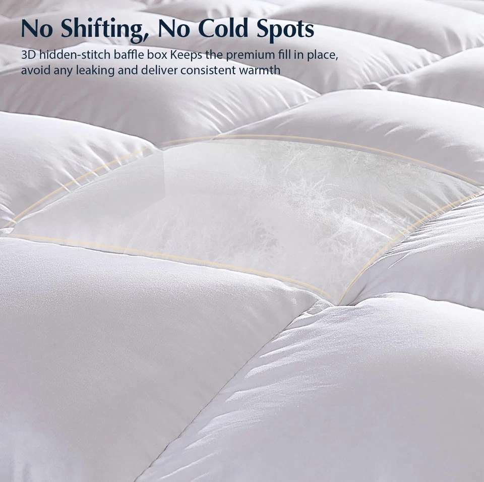 Edredones de fibra de plumón de ganso Pacific Coast King edredón de inserción extra mullido Foto 3 de 4