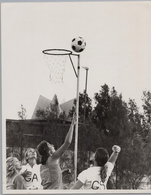 A12 A1254   Jumeirah Ladies Playing Netball, Dubai Team, UAE 1980s