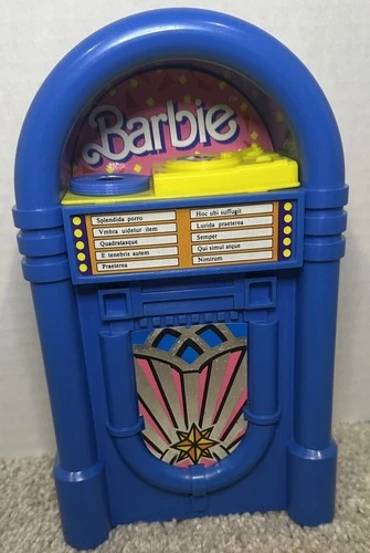 Vintage 1987 Mattel Barbie Blue Jukebox from Snack Time Playset-Arco-Mint