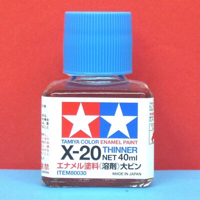 TAMIYA X-20 ENAMEL THINNER (40ML BOTTLE) #80030 TAMIYA