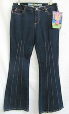 VTG 90s..MUDD..HIPPIE..BELL BOTTOM..DENIM JEANS..w SEAMS..NEW OLD STOCK..JR 11