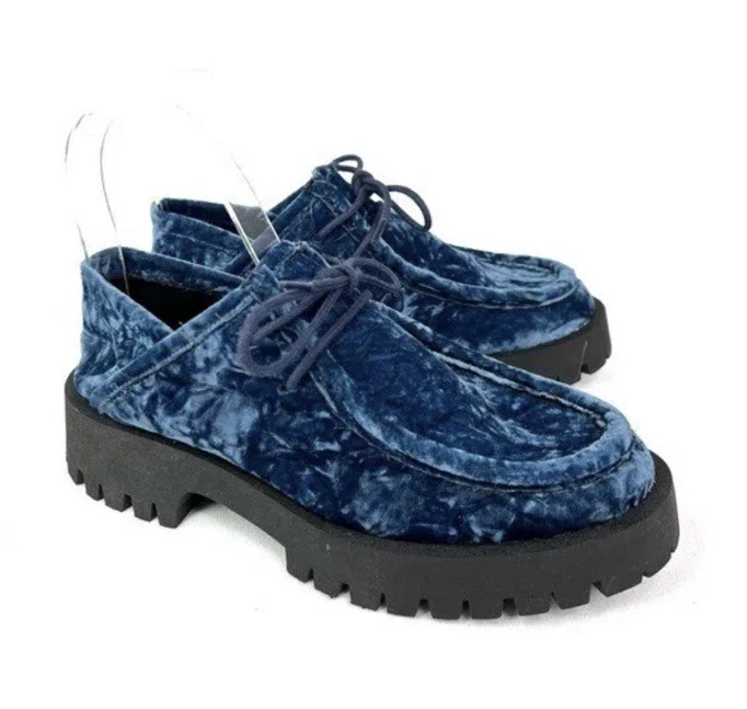 Free People Трансформируемые Бархатные Оксфордские Лоферы Мулы Коренастая Зажимная Подошва Платформа, 9.