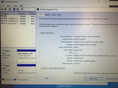 Dell Inspiron 5570 Laptop 15.6" Intel i7-8550U 8GB 16GB 128GB 1TB 2TB Win10 - Picture 3 of 50
