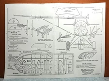 MONOCOUPE MODEL D-145 BALSA FREE FLIGHT MODEL AIRPLANE PLANS 20" WINGSPAN