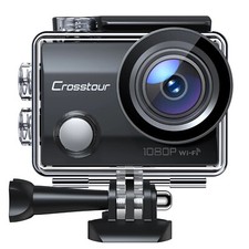 CROSSTOUR Action Camera CT7000 1080P, With Accessories, Underwater Camera