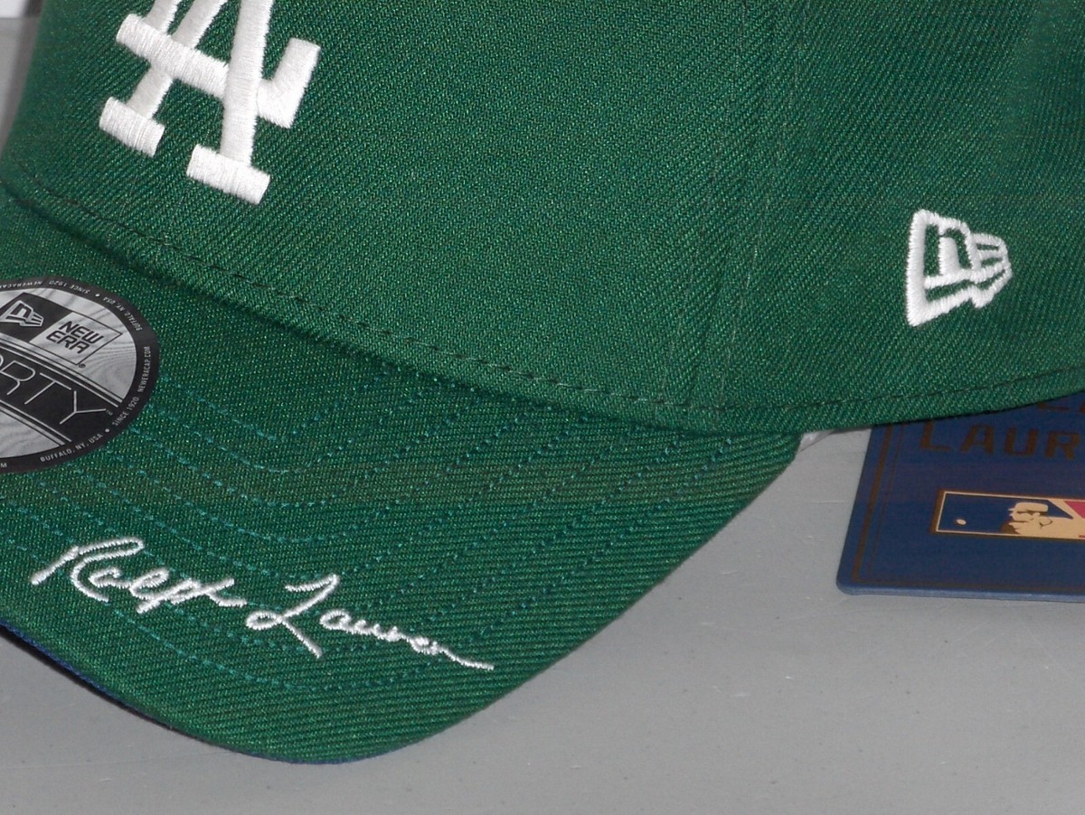 POLO RALPH LAUREN Men LA DODGERS Hat MLB New Era Baseball Cap, 49Forty, GREEN XL