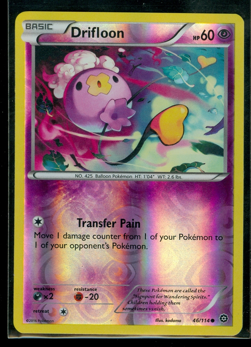 Pokemon DRIFLOON 46/114 - XY Steam Siege - Rev Holo - MINT