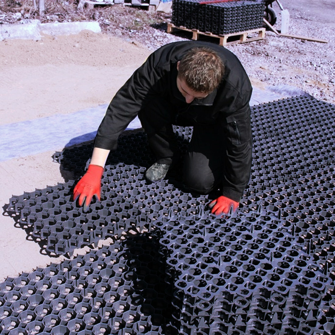 12 GRAVEL GRASS GRIDS PLASTIC ECO PAVING DRIVE PATH CAR PARK SHED BASE - 3sqm