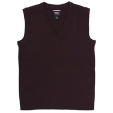 Kids Burgundy Vest Sweater SC9016 V-Neck French Toast School Uniform XS to XXL