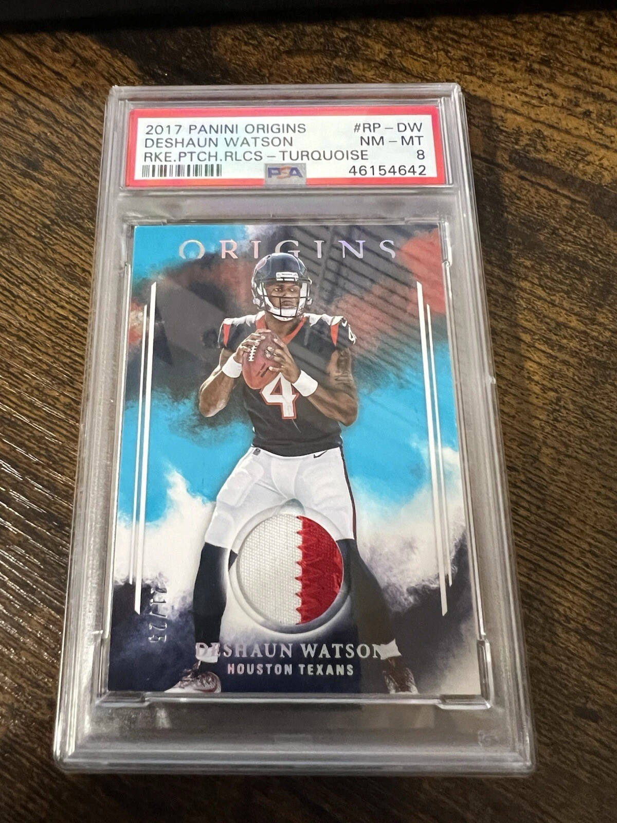 Deshaun Watson Panini Origins Rookie Patch Relics #RPDW Turquoise
