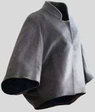 Thomas Studio Cashmere & Merino Wool Heather Grey Jacket Coat Women's S M L 