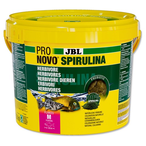 JBL PRONOVO SPIRULINA FLAKES M 5,5 l, Fischfutter, NEU