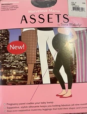 New! Assets by Sara Blakely Marvelous Mama Lucky Leggings 800M Slate Size 4