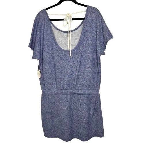 UNDERCOVER Abito Victoria's Secret French Terry in tessuto blu copricostume da spiaggia schiena aperta taglia L