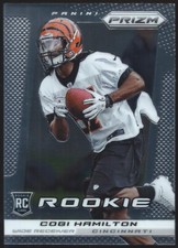 2013 Panini Prizm Football COBI HAMILTON RC Rookie Card #214. rookie card picture