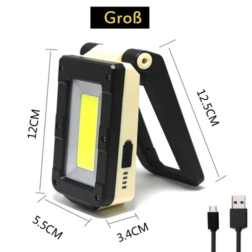 COB LED Arbeitsleuchte Akku KFZ Werkstattlampe Taschenlampe Handlampe mit Magnet - Bild 24 von 25