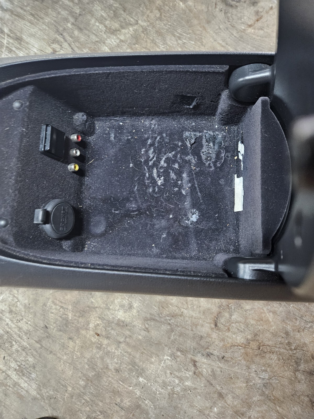 10-17 370z Convertible Black Floor Center Console Storage Bin Cupholders OEM WTY