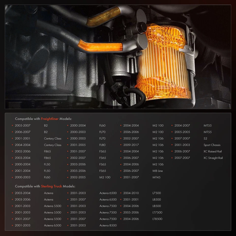 Tapa de cubierta de carcasa de filtro de aceite de motor para Freightliner Century Class FS65 M2 100 Foto 2 de 4