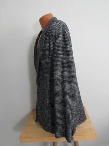 Cappotto sportivo Z Zegna Romania uomo grigio nero misto cotone lana 3XL/58 sfoderato! - Foto 8 di 16