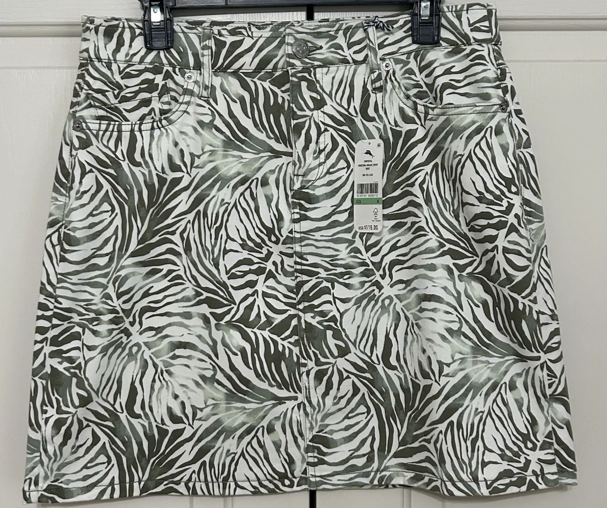NWT Tommy Bahama size 8 tea leaf green White mini Skirt Women's $118
Opens in a new window or tab