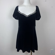 Windsor Dress Womens Mini Velvet Sweetheart Bling Party Gothic Whimsigoth