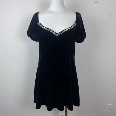 Windsor Dress Womens Mini Velvet Sweetheart Bling Party Gothic Whimsigoth